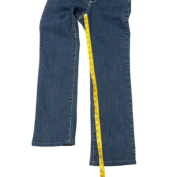 NYDJ  Embellished Pockets Straight Leg Blue Denim Jeans Size 2P NWOT - Picture 11 of 11